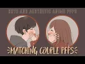 MATCHING COUPLE PFPS cute and aesthetic
