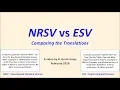 NRSV vs ESV -