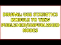 Drupal Use Statistics module to view nodes 2 Solutions