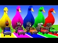 Download Lagu 5 Giant Duck Cartoon,Super Mario ,Tiger, Cow,Lion,Paint Wild Animals Crossing Fountain Animation