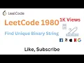LeetCode 1980 Find Unique Binary String
