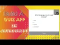 Quiz App JavaScript Build A Quiz App With JavaScript in Hindi - JavaScript Project