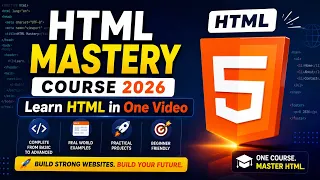 HTML Full Course 2026 Complete Beginner to Advanced Tutorial HTML Mastery Course