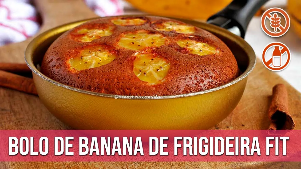 BOLO DE MAÇÃ DE FRIGIDEIRA FIT SEM AÇÚCAR SEM GLÚTEN SEM LACTOSE