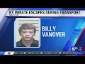 Bell County Kentucky inmate escapes during transport