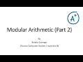 Modular Arithmetic Part 2 Mathematics