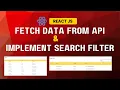 How to Fetch Data from API Add a Search Filter in React JS Material UI