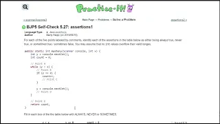 Java Practice It 5 27 assertions1 assertions method with return if statement while loop
