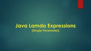 Lamda Expression with Single Parameter