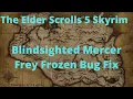 The Elder Scrolls 5 Skyrim Blindsighted Mercer Frey Frozen Bug Fix