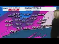 Latest snow totals after blizzard impacts Connecticut