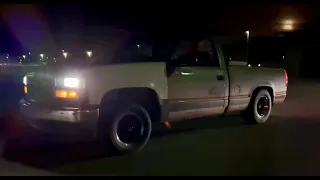 1994 chevy c1500 OBS LS drag truck VS 5 0L s197 FBO E85 on the streets of mexico Roll race