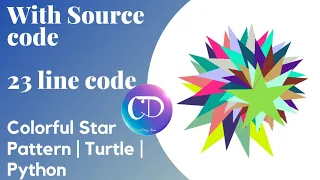 Draw colourful star pattern in python turtle spiral of stars