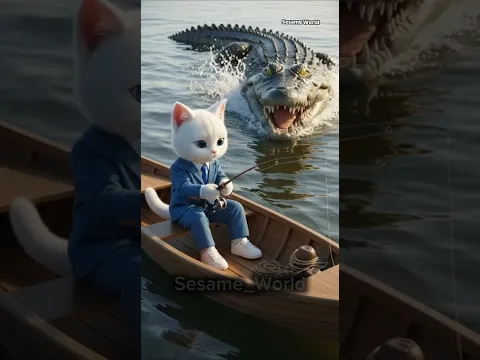شجاعة الصياد تنقذ القط سمسم من التمساح