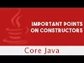 Core Java Important Points On Constructors Private Constructor Lecture 32