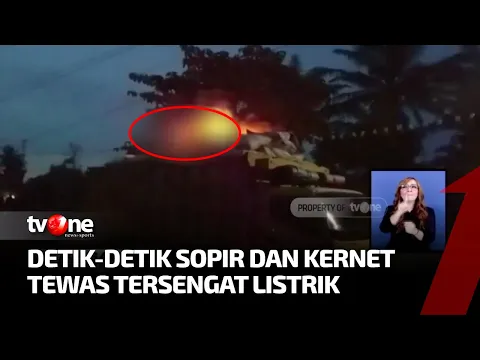Nahas, Detik-Detik Sopir dan Kernet Truk Meregang Nyawa saat Melintasi Tiang Listrik