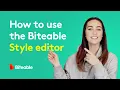 How to use the Biteable Style editor