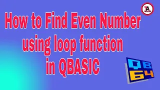How to Find Even Number using loop function in QBASIC Subscribe Techno AbhijeeT