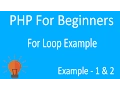 PHP FOR LOOP EXAMPLES STEP BY STEP For Beginners