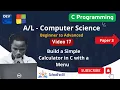 17 Sample project 1 Build a Simple Calculator in C Using Menu