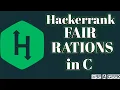 Fair rations hackerrank solution in c BE A GEEK Hindi