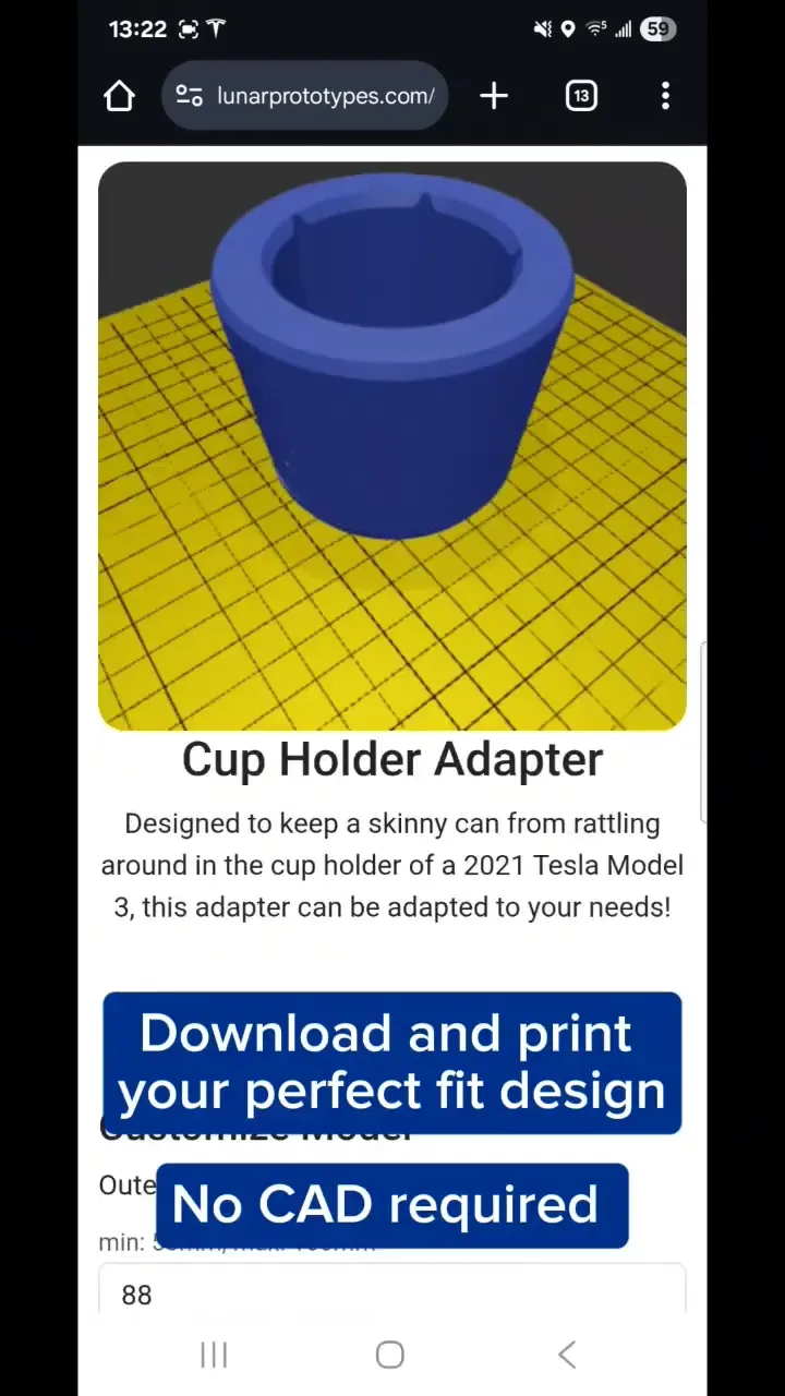 Skinny Can Cup Holder Adapter