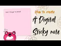 Digital Sticky Note using HTML CSS - Cute Simple Tutorial