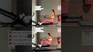 RIGHT Vs WRONG Rowing Machine Cardio Cardioworkout Rowing Rowingworkout Cardiofitness 