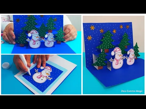 Download MP3 Como hacer una Tarjeta de Navidad en 3D? / How to make a 3D Christmas Card?