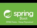 Spring boot - HTML Views using Thymeleaf