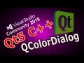 Qt5 C Creating Color Dialog QColorDialog
