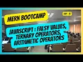 37 Javascript Falsy Values Ternary Operators Arithmetic Operators
