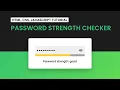Password Strength Checker HTML CSS and Javascript