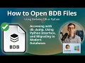 How to Open BDB Files Berkeley DB or Python