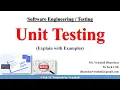 SE 45 Unit Testing with Example Software Engineering Full Course csittutorialsbyvrushali