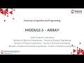 Module 6 Tutorial Array