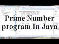 Prime Number Program In JAVA Interview Coding Questions