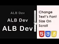 How to Change Font Size While Scrolling HTML CSS JavaScript