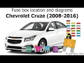 Fuse box location and diagrams Chevrolet Cruze J300 2008-2016