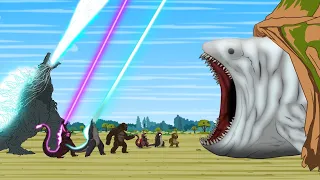 Rescue TEAM Godzilla & KONG From EVOLUTION OF BLOOP: Who Will Win | Godzilla Cartoon Compilation