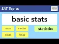 Basic Statistics mean median mode and range