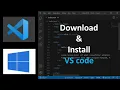 vs code installation visual studio code install in windows 10 visual studio code download