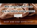 How to make your own cotton sew in labels using canva Easy and cost effective