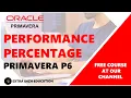 Performance Percent Calculation Methods in Primavera P6
