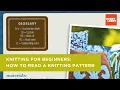 Knitting for Beginners How to Read a Knitting Pattern Hobby Lobby