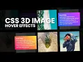 Responsive CSS 3D Image Hover Effects 3D Flip Card Effect On Hover Using HTML CSS