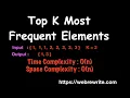 Find Top K Most Frequent Elements Java Code Programming Tutorials