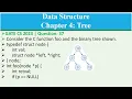 GATE CS 2023 Q37 Consider the C function foo and the binary tree shown typedef struct node