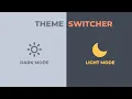 Dark Light Theme Switcher Toggle Using HTML CSS Javascript