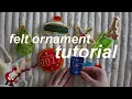 felt ornament tutorial diy bead embroidery blanket stitch guide